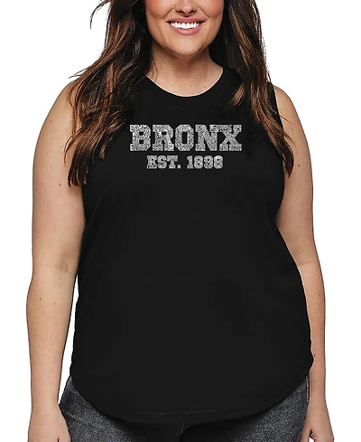 La Pop Art Plus Popular Neighborhoods Bronx Word Tank Top