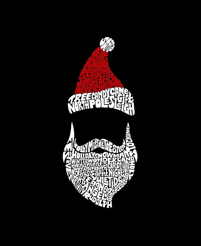 La Pop Art Plus Santa Claus Word Tank Top