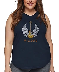 La Pop Art Plus Lyrics To Freebird Word Tank Top