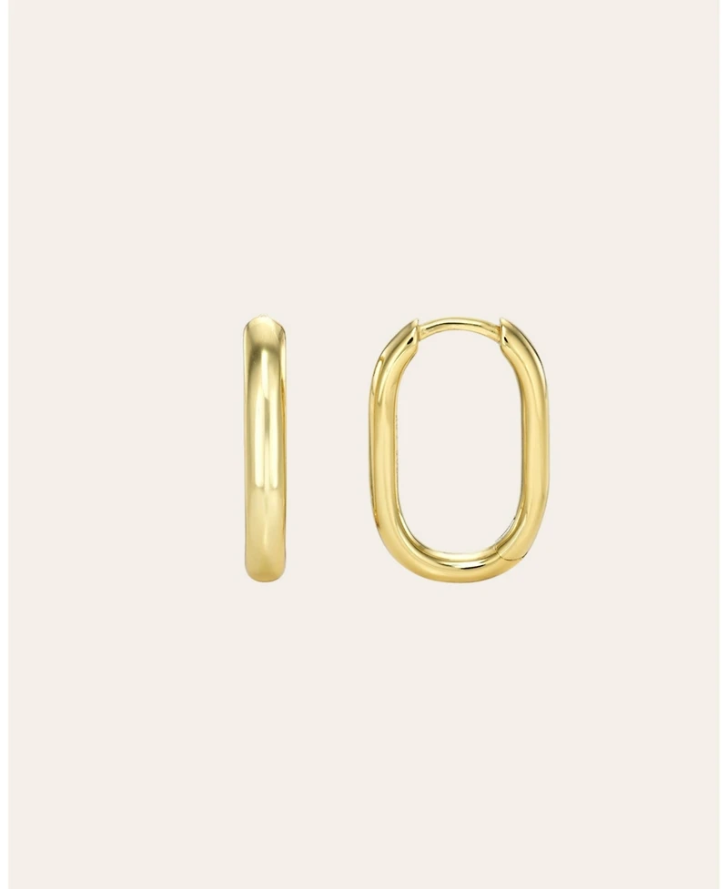 Zoe Lev Thick Oval Hoops