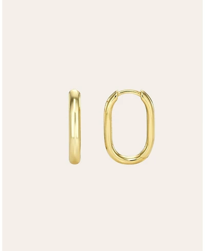 Zoe Lev Thick Oval Hoops