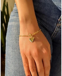 Zoe Lev Toggle Heart Bracelet