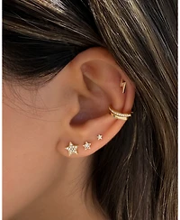 Zoe Lev 14k Gold Tiny Diamond Star Stud Earrings