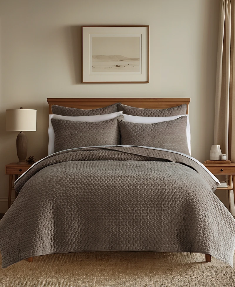 Levtex Velvet Stitch Reversible 3-Pc. Quilt Set, King/California King