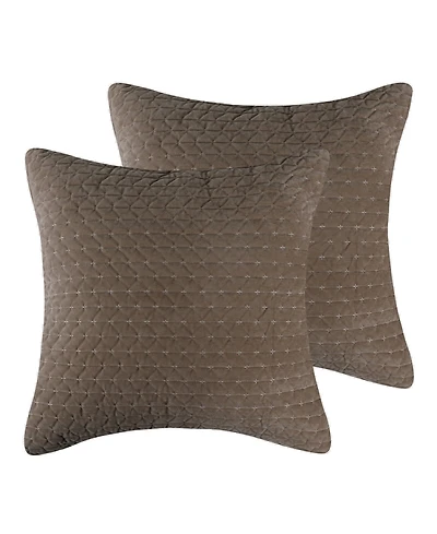 Levtex Velvet Stitch 2-Pc. Sham Set, European
