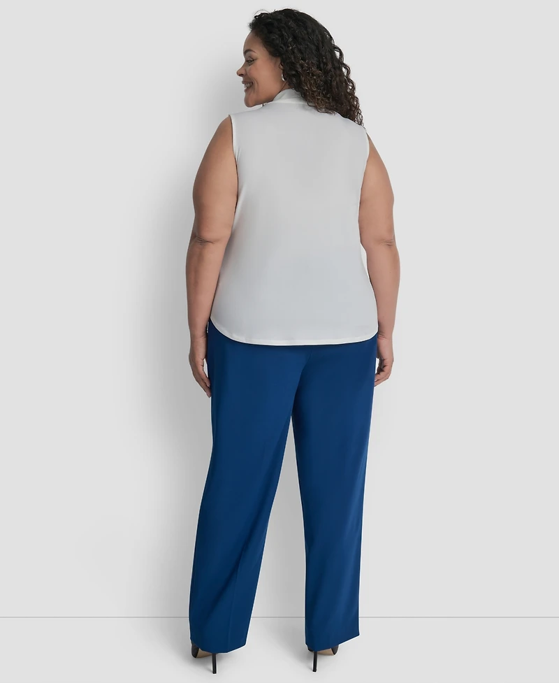 Dkny Plus Sleeveless V-Neck Top