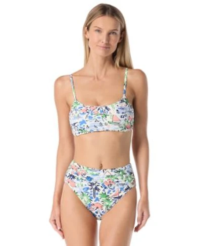 Kate Spade Womens Shirred Bra Bikini Top Shirred High Waist Bottom