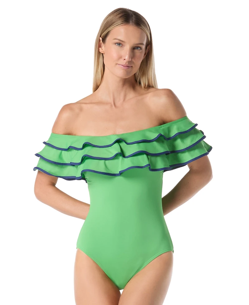 Kate Spade Women's Ruffle One-Piece Swimsuit