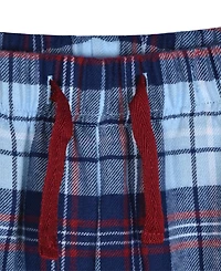 Max & Olivia Little and Big Boys 2-Piece Knit Top Plaid Jogger Pants Set