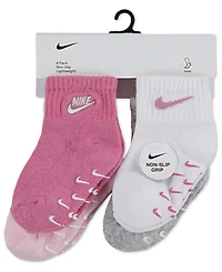 Nike Baby and Toddler 4-Pack Logo Gripper Socks