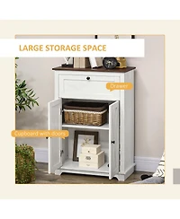 Homcom Farmhouse Storage Cabinet with Drawer and Doors,