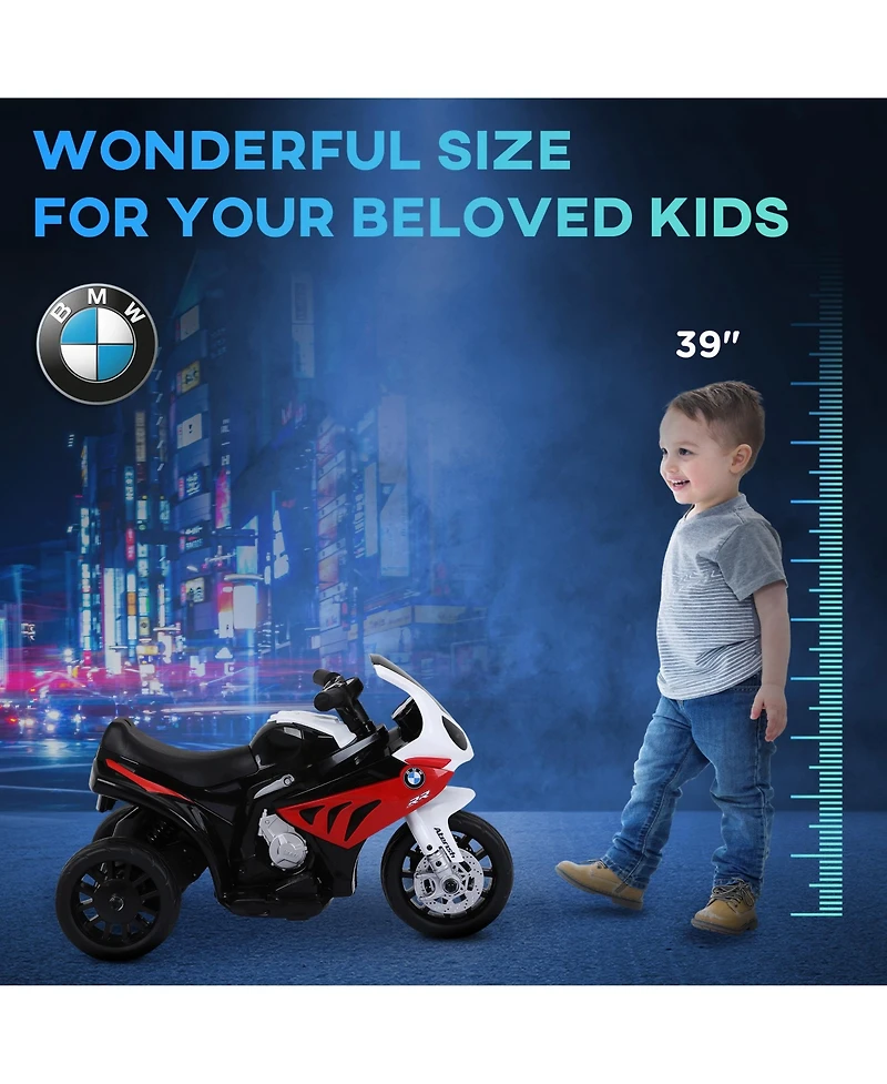 Aosom 6V Kids Motorcycle Licensed Bmw with Headlight, Music,