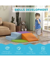 Qaba 4-Piece Kids Crawl and Climb Activity Play Set, Assorted