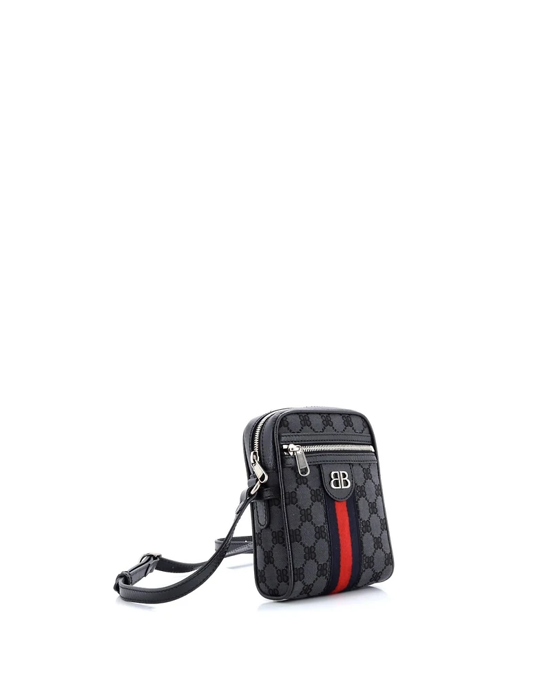 Pre-Owned Balenciaga Mini x Gucci The Hacker Project Zip Messenger Bag Bb Canvas
