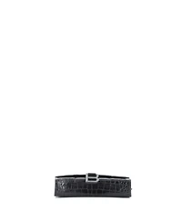 Pre-Owned Balenciaga Xs Hourglass Crossbody Bag Embossed Leather