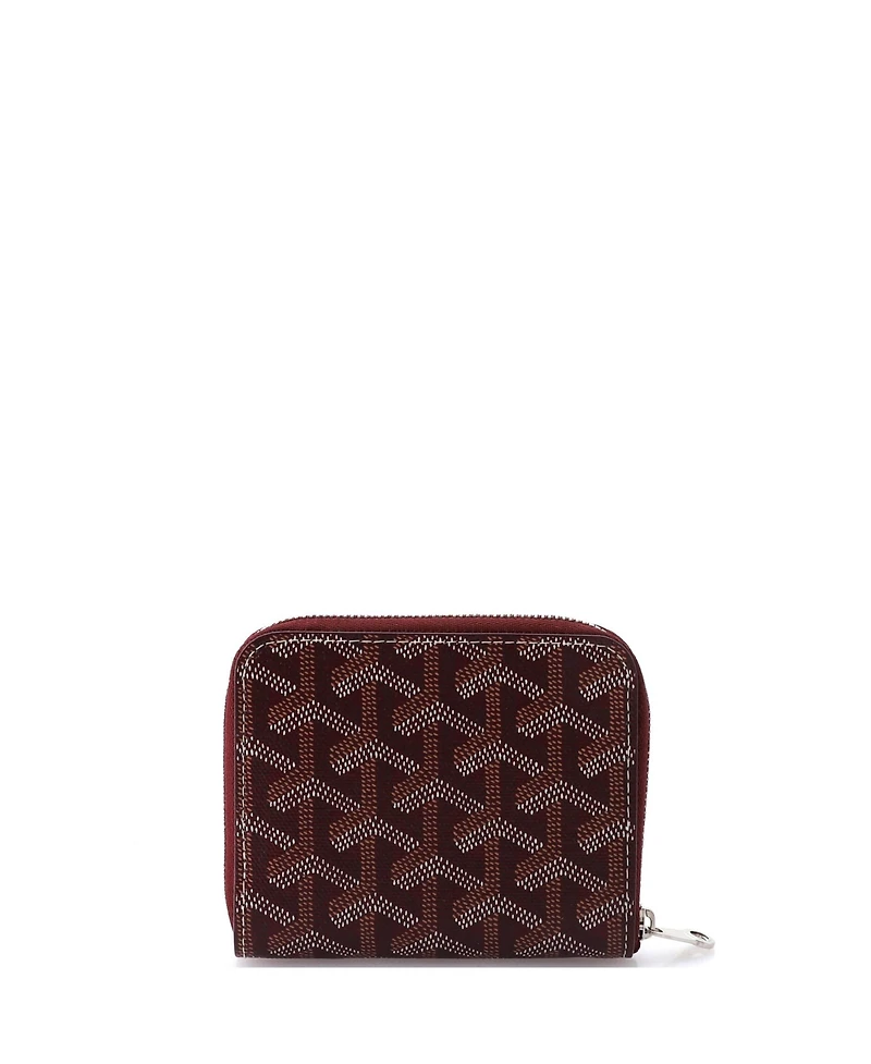Pre-Owned Goyard Pm Matignon Zip Wallet Coated Canvas with Leather