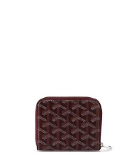 Pre-Owned Goyard Pm Matignon Zip Wallet Coated Canvas with Leather