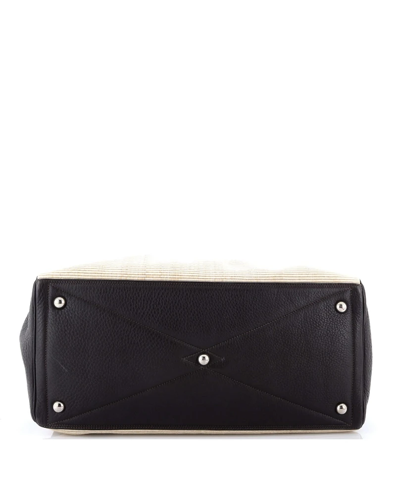Pre-Owned Hermes 43 Victoria Ii Bag Crinoline