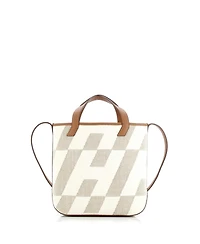 Pre-Owned Hermes 27 Cabas H en Biais Tote Canvas with Leather