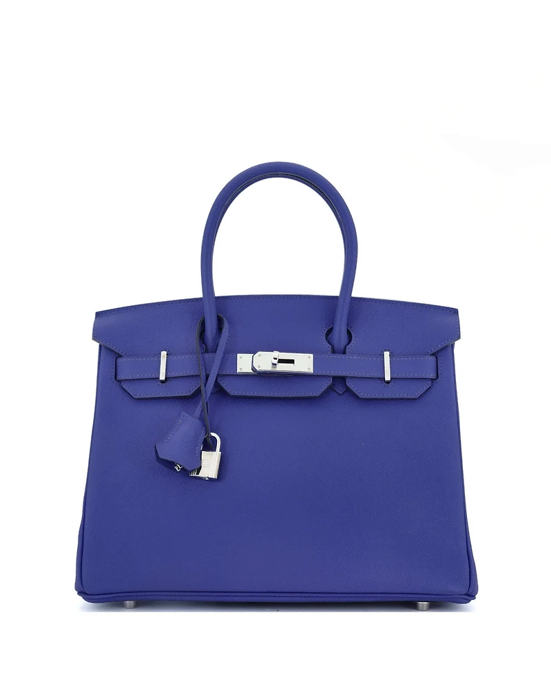 Pre-Owned Hermes Birkin Handbag Epsom with Palladium Hardware