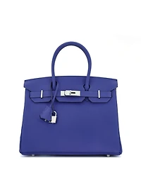 Pre-Owned Hermes Birkin Handbag Epsom with Palladium Hardware