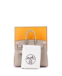Pre-Owned Hermes Birkin Handbag Light Togo with Palladium Hardware