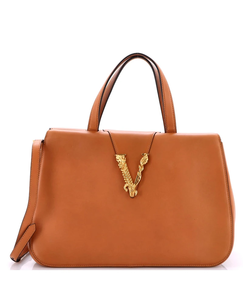 Pre-Owned Versace Virtus Tote Leather