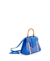 Pre-Owned Goyard Pm Saigon Top Handle Bag Coated Canvas with Leather