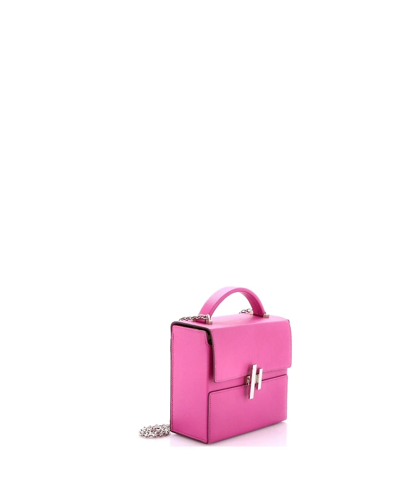 Pre-Owned Hermes Cinhetic Top Handle Bag Chevre Chamkila