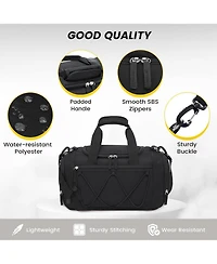 Roomy Gym Bag for Men - 21 Inches Duffle with Shoe Compartment, Lightweight Travel Sports, & Weekend Trips