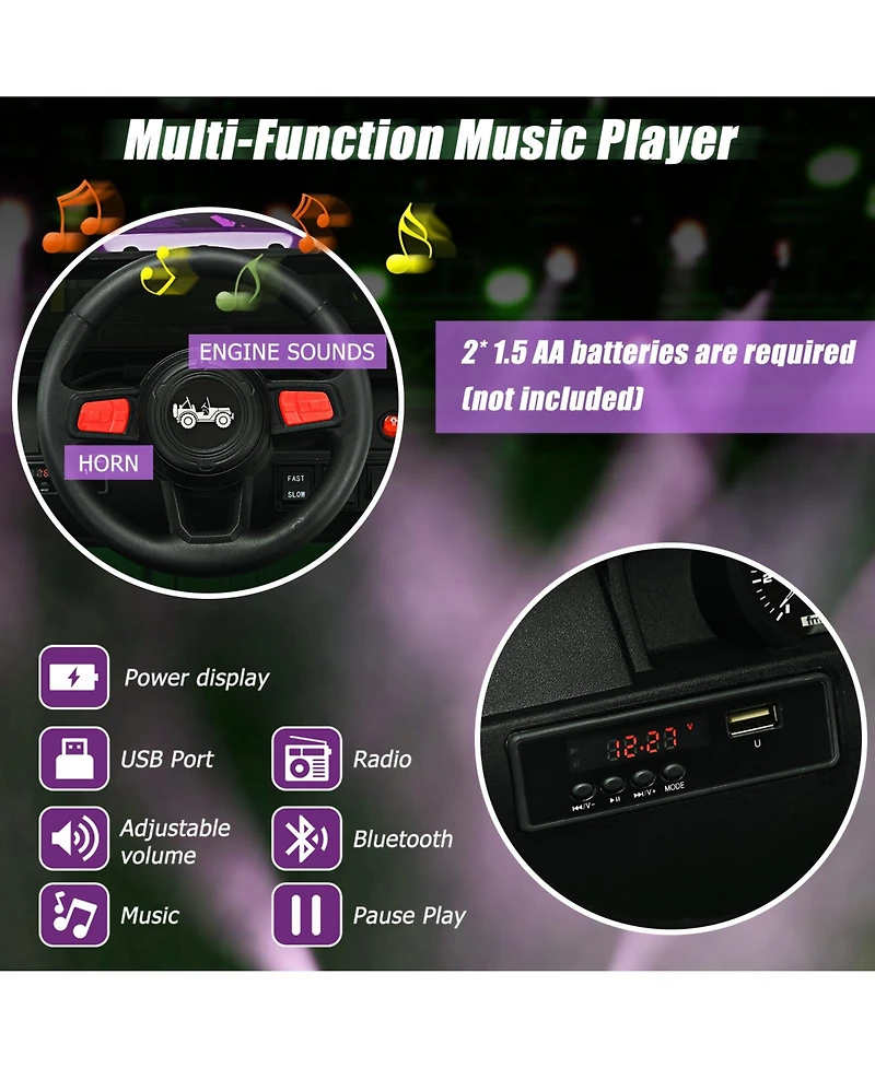 12V Kids Ride-On Jeep Car with 2.4G Remote Control
