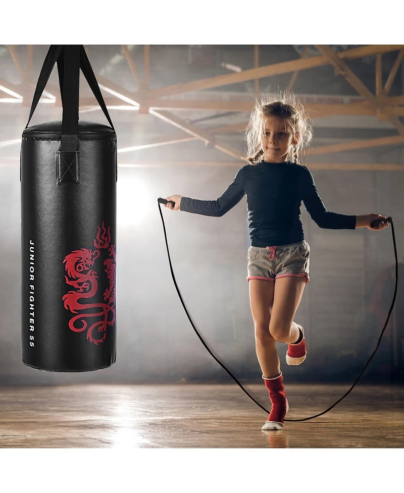 2 Feet Kids Gloves with Skipping Rope and Boxing Set for Fun Exercise
