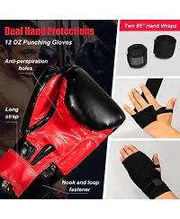 Filled Punching Bag Set with Boxing Gloves - 63 lbs