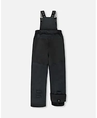 Deux par Toddler Boys Two-Piece Play Snowsuit with Printed Jacket and Solid Pant Black - Toddler|Child
