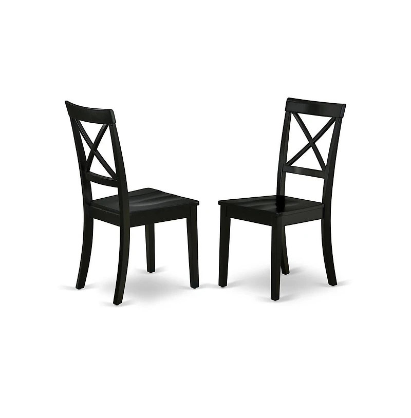 East West Furniture Dining Room Set Black