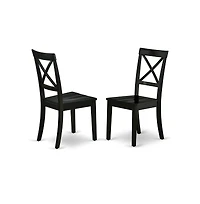 East West Furniture Dining Room Set Black