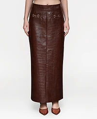 Avec Les Filles Women's Buckle-Detail Maxi Skirt