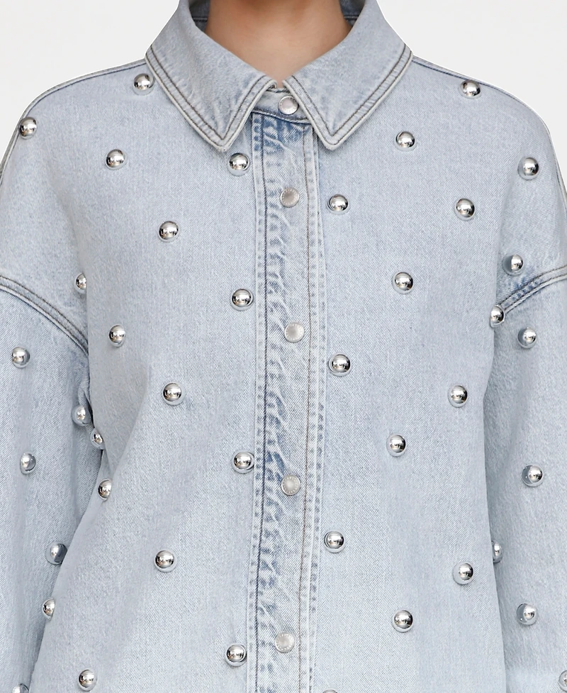 Avec Les Filles Women's All Over Stud Shacket
