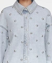 Avec Les Filles Women's All Over Stud Shacket