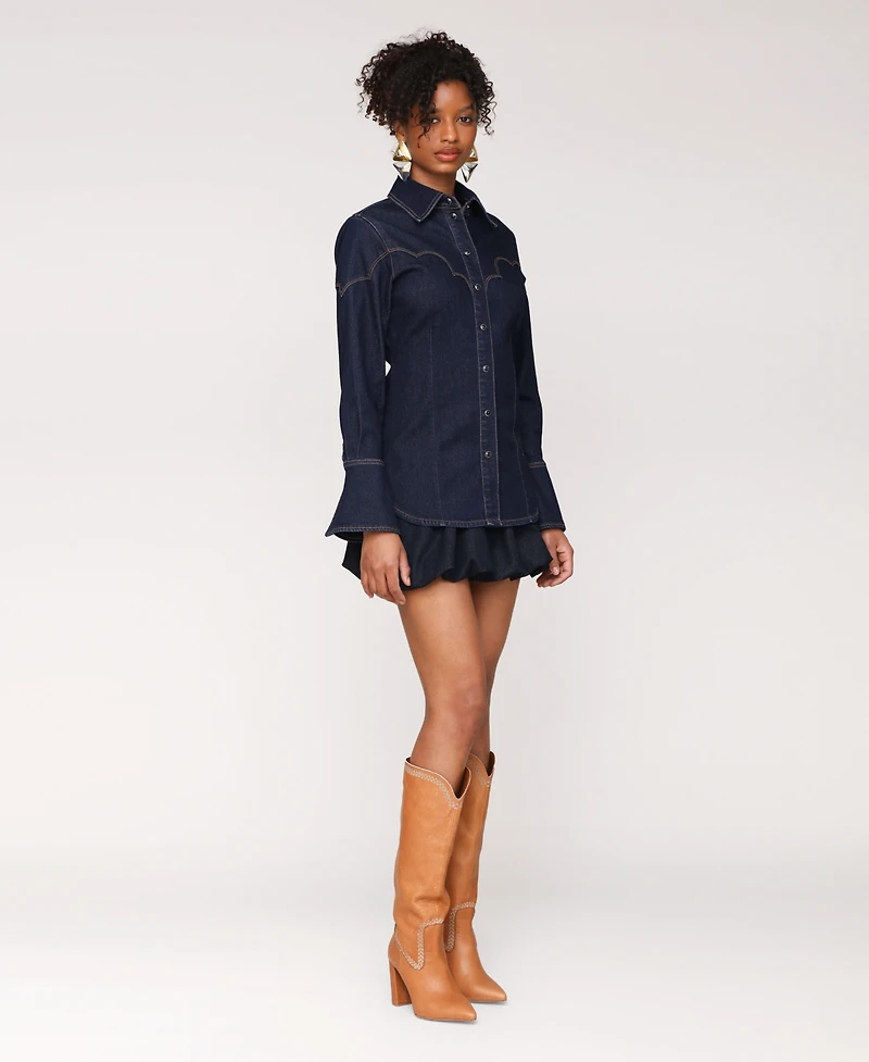 Avec Les Filles Women's Western Long Sleeves Shirt