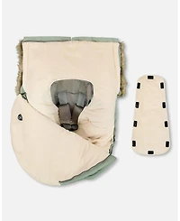Deux par Deux Baby Boy Bunting Bag Designed for Car Seat and Stroller Sage Green - Baby