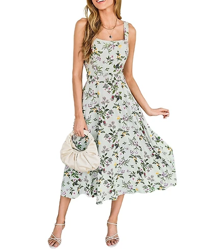 Cupshe Women's Play the Part Floral Midi Beach Dress