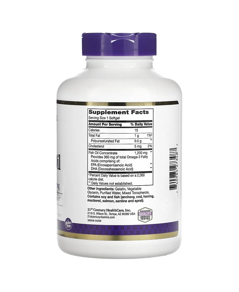 21st Century Fish Oil 1 200 mg