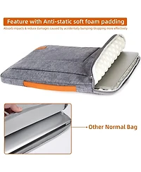 Acer 13.3 inch Laptop Sleeve Bag, Slim Shockproof Handbag, Computer Carrying Case Cover Compatible with MacBook Air/Pro Acer Asus Dell Hp, Grey