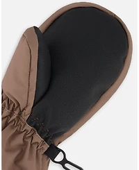 Deux par Boy Winter Mittens Play Taupe - Child