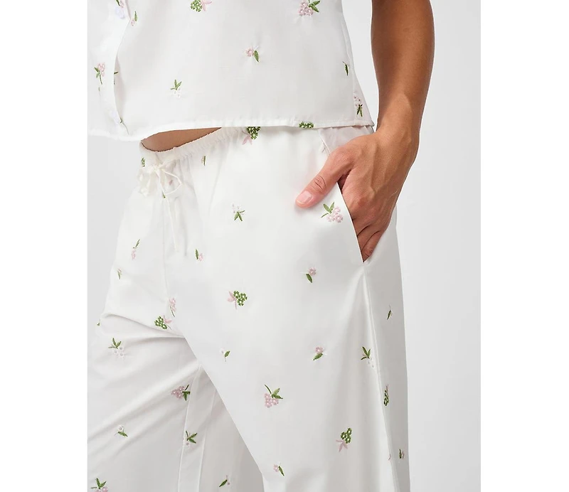 WeWoreWhat Women's Ruffle Pull-On Pants