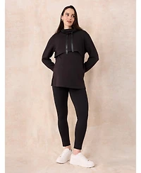 Women's Over the Belly Side Pocket Active Maternity Leggings - Motherhood