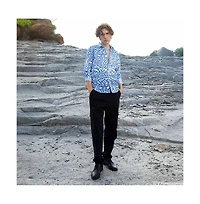 Campus Sutra Men's Contrast Graffiti Shirt