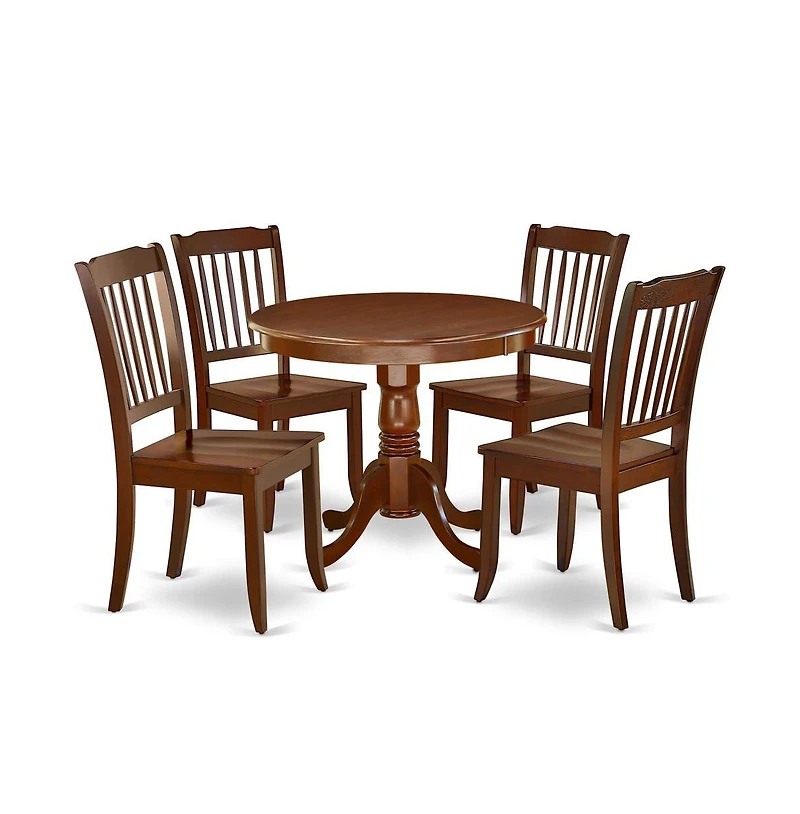 East West Furniture Dining Room Set Mahogany