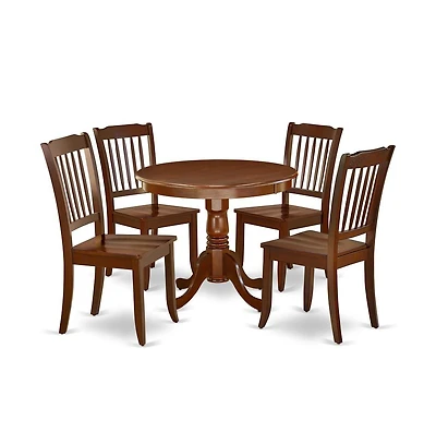 East West Furniture Dining Room Set Mahogany